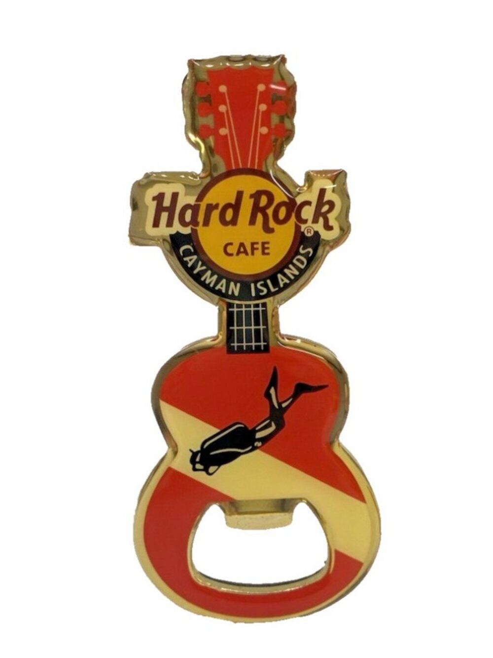 Hard Rock Cafe Cayman Islands Dive Bottle Opener Magnet Collectible
